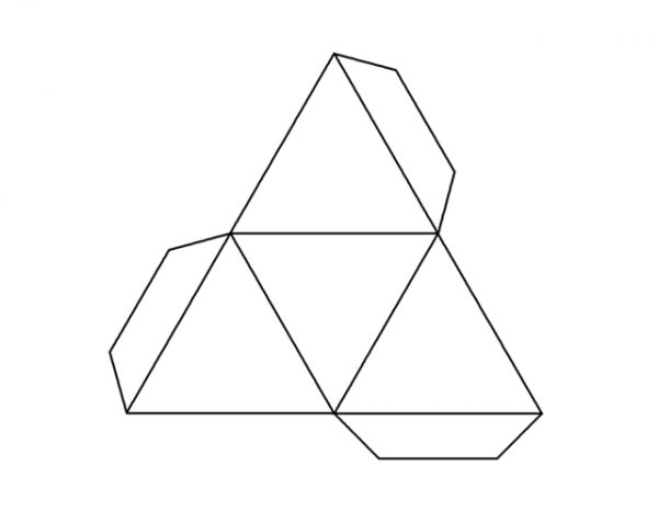 Plantilla Para Hacer Un Tetraedro Plantilla Template Tetraedro Porn