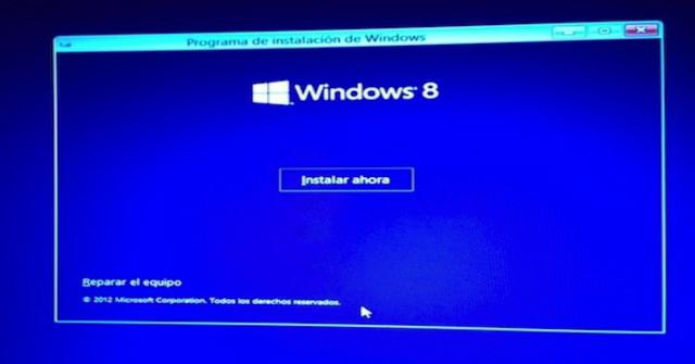 instalar Windows 8