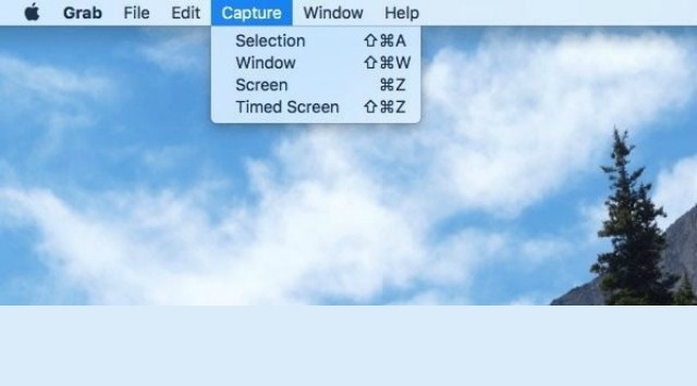 captura de pantalla en Mac
