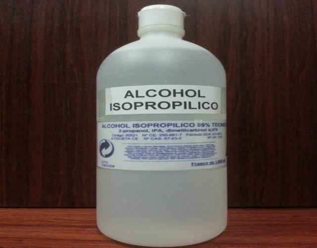 cómo usar alcohol isopropílico