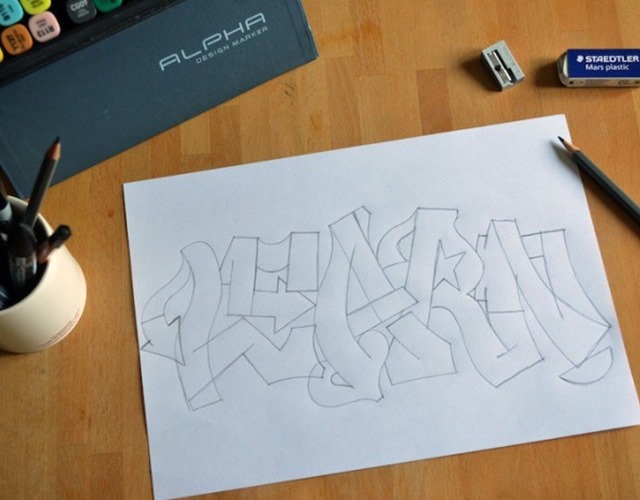 Cómo hacen las letras de graffiti. Tutorial paso a paso