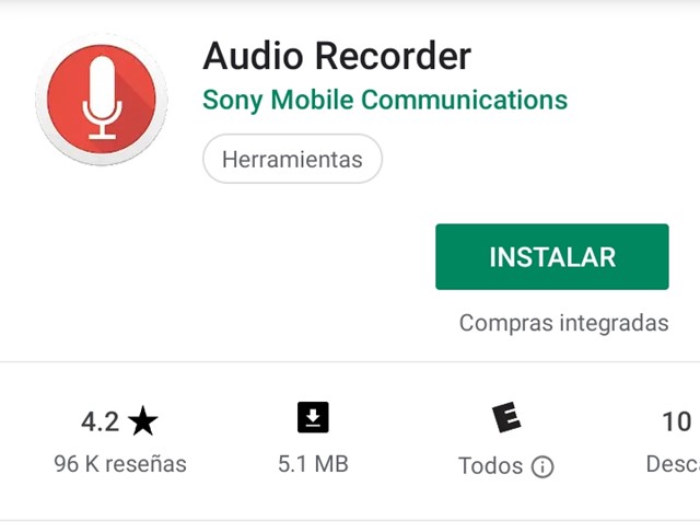 grabar la voz en Android