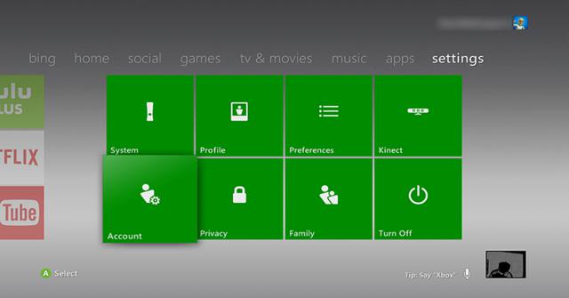 configurar la cuenta Xbox Live