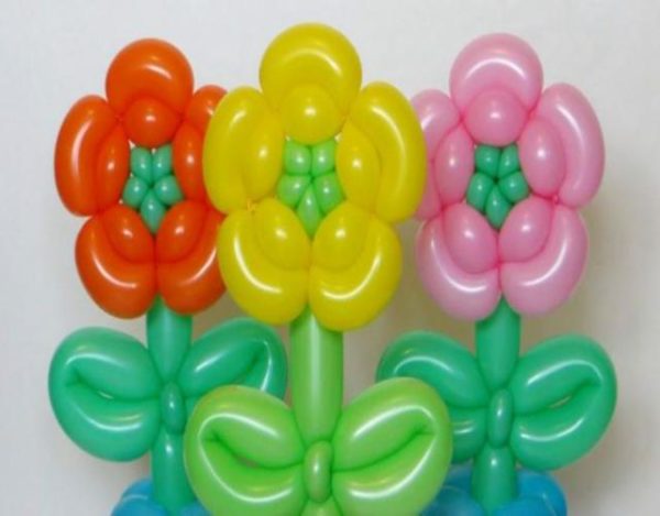 flores con globos