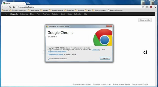 actualizar Google Chrome